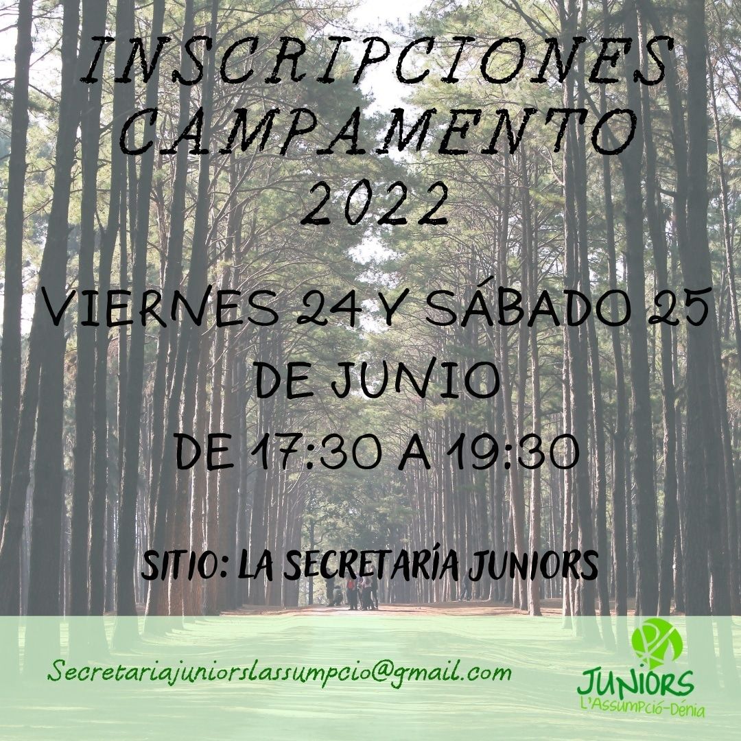 Foto Inscripciones campa 22