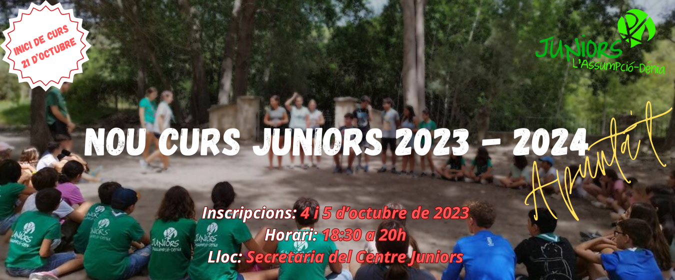 Nou Curs Juniors 2023 - 2024